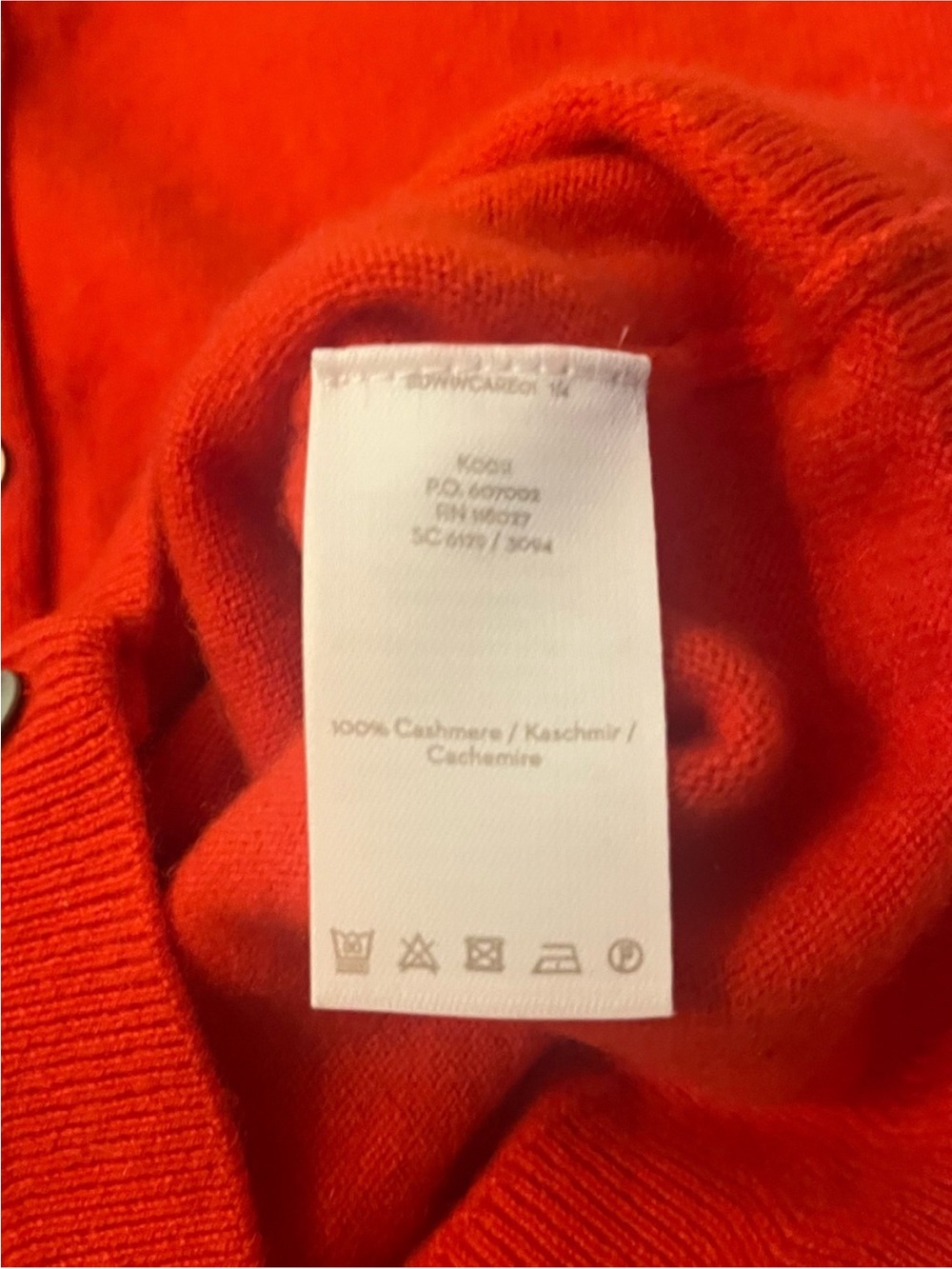 Boden Orange Button-Front Crewneck Cardigan - Picture 5 of 5